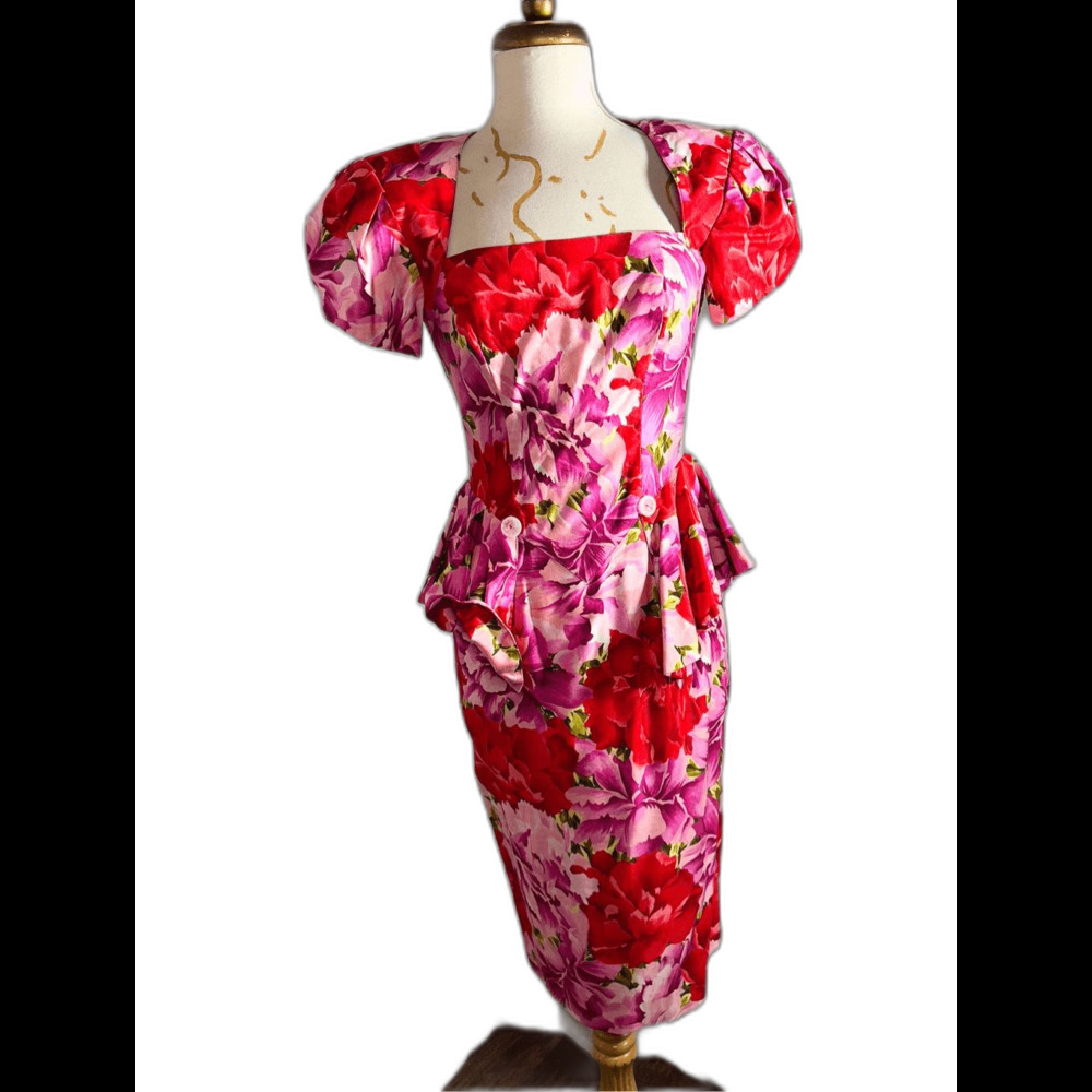 Barbara Barbara Dress Size 6 Vintage 80's  English Garden Dress